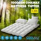 1000GSM Coolmax Pillowtop Mattress Topper Pad Fully Fitted Temp 5CM