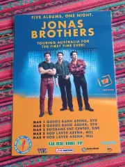 JONAS BROTHERS - 2024 AUSTRALIA TOUR POSTER - Laminated - & NEW!!!