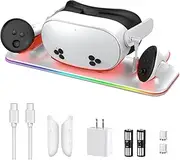 Crspexil Charging Dock for Meta Quest 3S/Quest 3, Kinwin PD 18W Fast Charging Station for Oculus Quest 3S Accessories