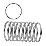 3 Inch Flat Key Rings - Very Large Split Key Rings - Silver Steel Round Edged