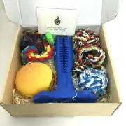 Dog Christmas Gift Set Toothbrush w Rope Toys Tug of War Dog Toys Present Bundle