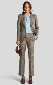 [Etro] Printed Crepe Straight-Leg Pants