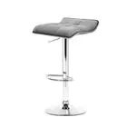 2X Fabric Bar Stools Swivel Stool Dining Chairs Gas Lift Kitchen Grey