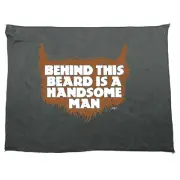 Behind This Beard Is A Handsome Man - Funny Sports Microfiber Towel Gift Gifts
