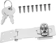 POPETPOP 1 Set Door Lock Latch Cabinet Locks with Keys for Doors and Boxes Durable Corrosion Resistant Easy Installation