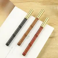 在飛比找樂天市場購物網優惠-紅木質簽字筆 精美創意黑檀木制中性筆水筆金屬筆銅筆高端筆學生