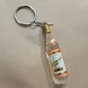 Stoli Stolichnaya Premium Vodka Miniature Bottle Lucite Keychain Key Chain