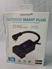 Amped Wireless Outdoor WiFi Smart Plug with 2 AC Ports AWPW208B, New Unopened