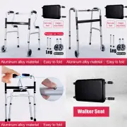 Lightweight Foldable Walking Frame Mobility Walker Wheels Aid Eldery Disability