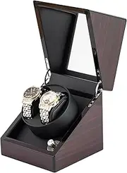 SlaBao Automatic Watch Winder,Double Watch Winder for Women's and Men's Watches with Quiet Japanese Mabuchi Motor,for Birthday, Anniversary, Valentine's Day, etc,Red
