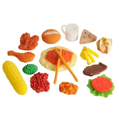 Kaplan Early Learning Life-size Pretend Play Dinner Meal Set of 24 Pieces