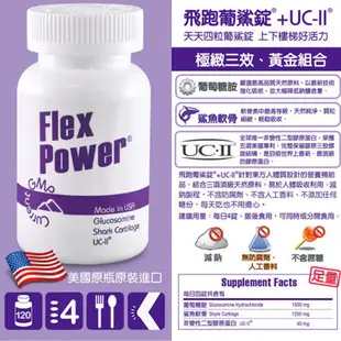 飛跑 葡鯊錠+UC-II (120錠/瓶) 原廠公司貨 唯康藥局