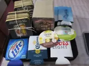 Lot of Coasters and Beer Can Koozies Corona Miller Coors Blue Moon Kilian's