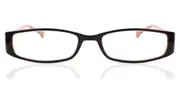 Rectangle Full Rim Plastic Women’s Glasses Black, Size +1.00 - Lenses Included - Private Health Rebate - Blue Light Block Available - SmartBuy Readers