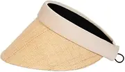 [HAMKVBPR] Women Visor Hat Raffia Hollow Top Hairpin Sunshade Hair Band Cap Straw Hat Summer Outdoor