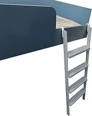 Rv Bunk Ladder 60 Inch 65 69 71" Tall, School Dorm Room Campervan Motorhome Trailer Bed Ladder/Step/Climbing Ladder with 3 Inch Wood Pedal, Floorstanding,Silver-1.6m/63 inch/5.1ft