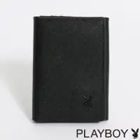 在飛比找momo購物網優惠-【PLAYBOY】卡片夾 Centers系列(黑色)