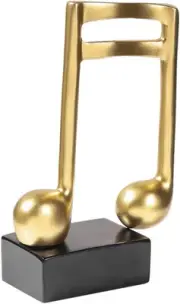 Music Note Statue 13.9 x 8.6 x 4.4cm Gold Music Note Decorations Sculpture
