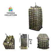 XL Go Around Slow Feeder Horse Hay Bag with Super Tough Bottom and 1 , Black,