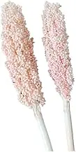 Sorghum Bouquet Dried Flowers Wedding Party Tabletop Decoration Hotel Cafe Window Decoration Home Decoration(Light Pink)