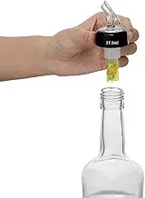 Bar Lux 1.5 oz Yellow Plastic Measured Liquor Pourer - with Collar, Clear Spout - 50 Count Box