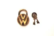 VW Padlock Keys Lock Set Lot Patina Auto 1+LB HERBIE Car Bug Volkswagen Jetta