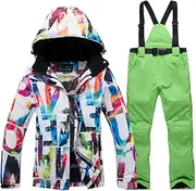 [Generic] Women Ski Suit Wear Winter Outdoor Snowboarding Clothing Waterproof Windproof Snow Jackets And Bibs Skiing Pants