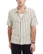 Madewell Textured Stripe Short Sleeve Shirt