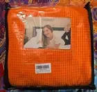 Subrtex Waffle Texture Orange Sofa Cover 1-Piece Jacq Slip Cover X0016D5RKJ