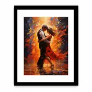 Dancing Couple Modern Art Framed print Art Poster