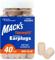 Mack'S Thermafit Soft Foam Earplugs, 40 Pair - Comfortable Ear Plugs for Slee...