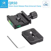 Metal Clamp & 50mm Quick Release Plate for Manfrotto Arca-Swiss Tripod BallHead