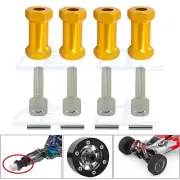 4x 12mm Wheel Hex Hub Adapter 25mm Extension For 1/10 RC Crawler SCX10 D90 Gold