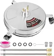 15'' / 16.5'' Pressure Washer Surface Cleaner with Wheels & 2 Wand & 2 Nozzles, 4000 PSI Stainless Steel Housing 1/4" Quick Connector Power Washer Surface Cleaner (15 inch with 3 Wheels)