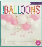 Pink Confetti Balloon Arch Kit Set Garland Connect Chain DIY Tape Birthday Party