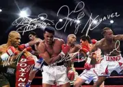 Muhammad Ali Mike Tyson Pacquiao Mayweather Boxing Autograph Signed A4 Poster