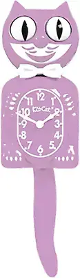 Kit-Cat Clock® Limited Edition Pastel Lilac - Iconic Retro Cat Clock with Moving