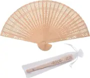 50pc Wooden Hand Fan Hand Held Folding Fan with Gift Bags Wedding Favors