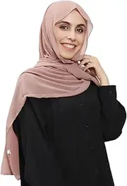 [HURESON] Instant Chiffon Hijab Set 3-in-1 Hijabs Scarf with Built-in Magnets and Undercap Head Wraps with Model Cap