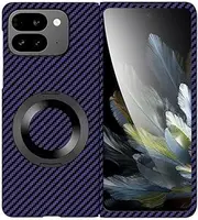 Phone Screen Protection Compatible with Google Pixel 9 Pro Fold Case with Kickstand Cover Case Carbon Fibre Case Compatible with Google Pixel 9 Pro Fold Shockproof Lightweight Protective Cover phone a
