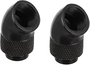 Uonlytech 2pcs Water Cooling Fitting Rotatable Adapter for Cooling System Plated Compact Design for Efficient Liquid for Custom Builds