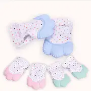 1 Pair Silicone Baby Teether Teething Glove Safe BPA Free Chew Dummy Toy