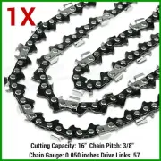 1X CHAINSAW CHAIN 3/8lp .050" 57DL FOR 45cc ROK 400mm 16" BAR MODEL 150-76-50237