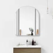 Copper FREE ARCH 900x600 Curved Matte White Pencil Edge Mirror Shaving Cabinet
