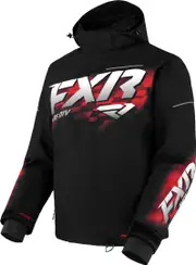 FXR Fuel 2023 Snowmobile Jacket, black-white-red, Size S for Men Black White Red