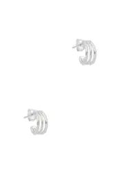 Daisy London Amanda Sterling Silver Hoop Earrings - One Size One Size