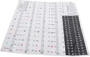 Abaodam 1sheet Beginner Piano Keyboard Stickers Removable Keyboard Decals for Electronic Piano Note Labels for and Decoration