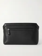 [The Row] The Row - Terrasse Textured-leather Clutch - Black - One size One size Black