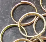 1-3/8" Split Rings For Keys/Anything Else Nickel-Plated Steel 50 Pieces Per Box