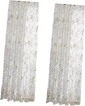 GRIRIW Orchid Flower Sheer Curtains Decorative Window Drapes for Living Room Premium Pink Gauze Valance for Natural Light Home Decor